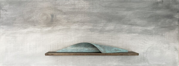 Surf Wave Ocean Art Beach Decor Sculpture, Made of Wood and Metal